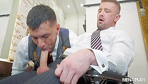 Sexy dark brown drilled by a massage