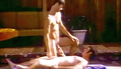 Hairy pussy and anal fuck with two